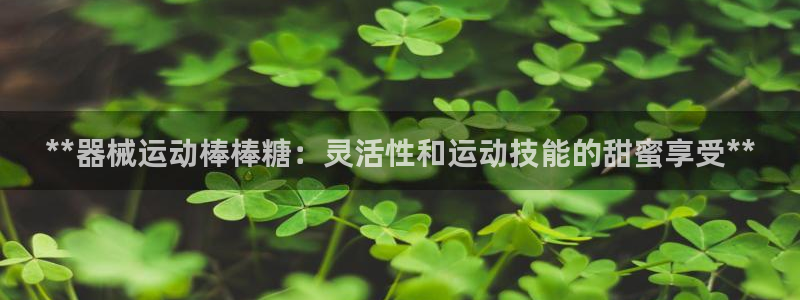 尊龙凯时是哪个国家的：**器械运动棒棒糖：灵活性和运