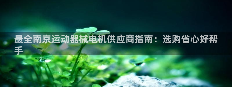 尊龙集团有限公司官网：最全南京运动器械电机供应商指南