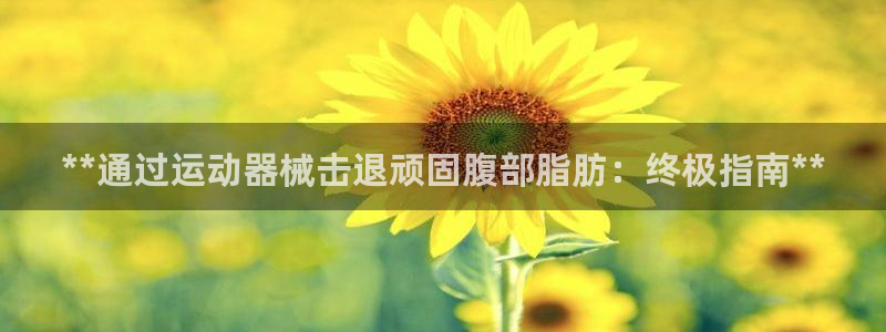 尊龙APP客户端平台：**通过运动器械击退顽固腹部脂