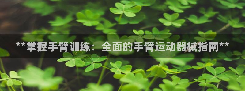 尊龙官网手机版：**掌握手臂训练：全面的手臂运动器械