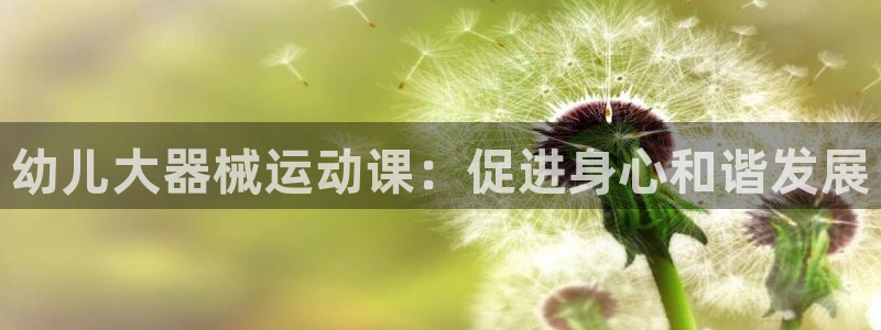 尊龙手机官方客户端下载安卓：幼儿大器械运动课：促进身