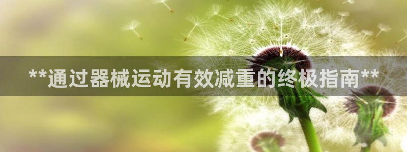 尊龙凯时论坛：**通过器械运动有效减重的终极指南**