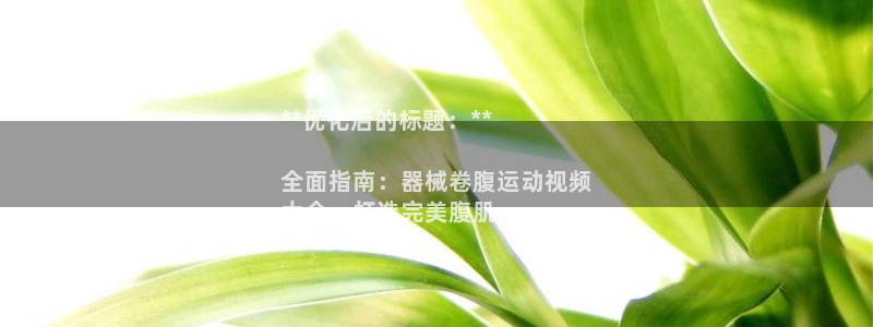 尊龙凯时ag旗舰厅官：**优化后的标题：**

全面