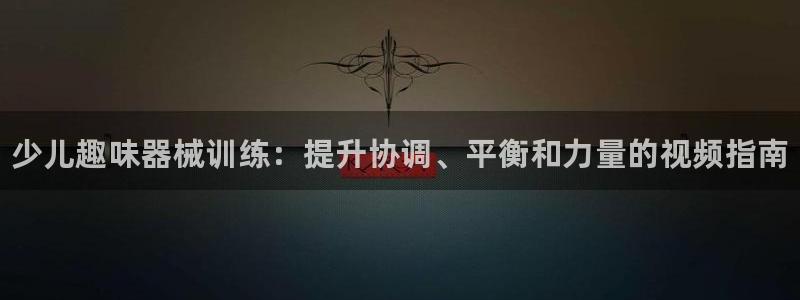 尊龙凯时集团：少儿趣味器械训练：提升协调、平衡和力量